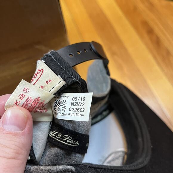 Golden State Warriors Mitchell & Ness Gray Wool Blend Hat Adjustable SnapBack - Picture 6 of 7